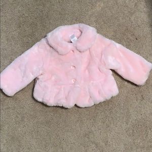 Infant plush jacket w peplum